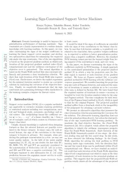 Learning Sign-Constrained Support Vector Machines