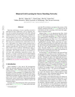 Bilateral Grid Learning for Stereo Matching Networks