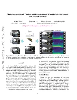 STaR: Self-supervised Tracking and Reconstruction of Rigid Objects in
  Motion with Neural Rendering