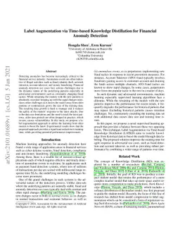 Label Augmentation via Time-based Knowledge Distillation for Financial
  Anomaly Detection