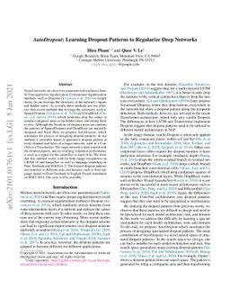 AutoDropout: Learning Dropout Patterns to Regularize Deep Networks