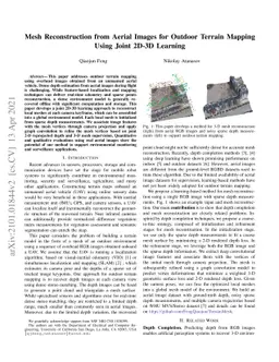Mesh Reconstruction from Aerial Images for Outdoor Terrain Mapping Using
  Joint 2D-3D Learning