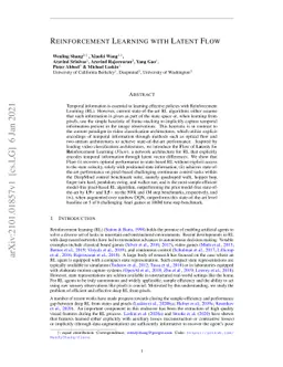 Reinforcement Learning with Latent Flow