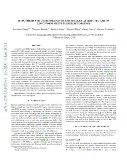 Hypothesis Stitcher for End-to-End Speaker-attributed ASR on Long-form
  Multi-talker Recordings