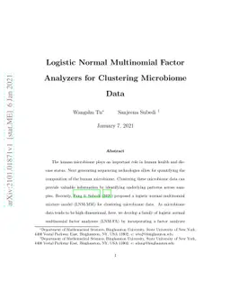 Logistic Normal Multinomial Factor Analyzers for Clustering Microbiome
  Data