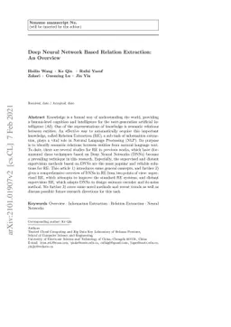 Deep Neural Network Based Relation Extraction: An Overview