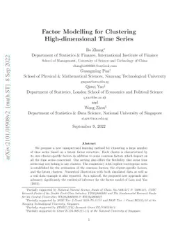 Factor Modelling for Clustering High-dimensional Time Series