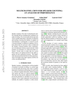 Multichannel CRNN for Speaker Counting: an Analysis of Performance