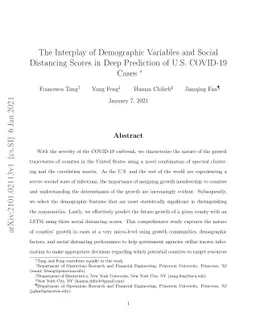 The Interplay of Demographic Variables and Social Distancing Scores in
  Deep Prediction of U.S. COVID-19 Cases