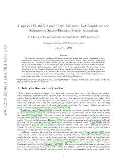 Graphical Elastic Net and Target Matrices: Fast Algorithms and Software
  for Sparse Precision Matrix Estimation