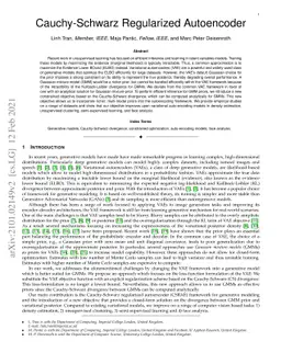 Cauchy-Schwarz Regularized Autoencoder