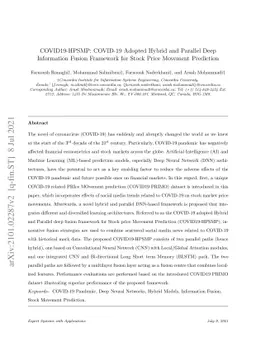 COVID19-HPSMP: COVID-19 Adopted Hybrid and Parallel Deep Information
  Fusion Framework for Stock Price Movement Prediction