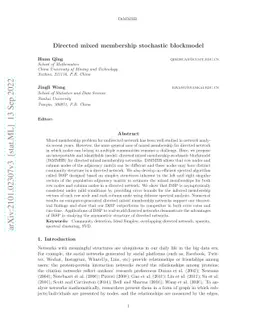 Directed mixed membership stochastic blockmodel