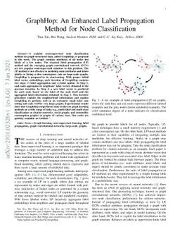 GraphHop: An Enhanced Label Propagation Method for Node Classification