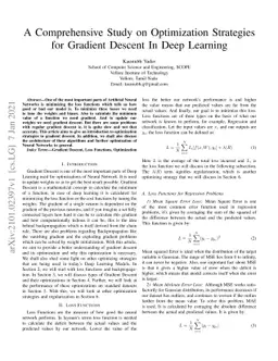 A Comprehensive Study on Optimization Strategies for Gradient Descent In
  Deep Learning