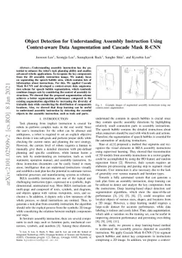 Object Detection for Understanding Assembly Instruction Using
  Context-aware Data Augmentation and Cascade Mask R-CNN