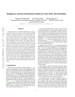 Bridging In- and Out-of-distribution Samples for Their Better
  Discriminability