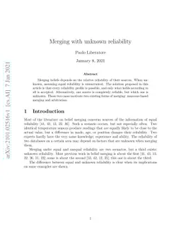 Merging with unknown reliability
