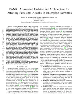 RANK: AI-assisted End-to-End Architecture for Detecting Persistent
  Attacks in Enterprise Networks