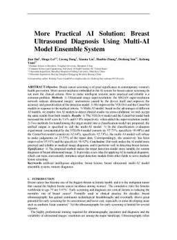 More Reliable AI Solution: Breast Ultrasound Diagnosis Using Multi-AI
  Combination