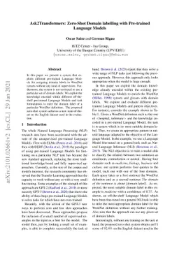 Ask2Transformers: Zero-Shot Domain labelling with Pre-trained Language
  Models