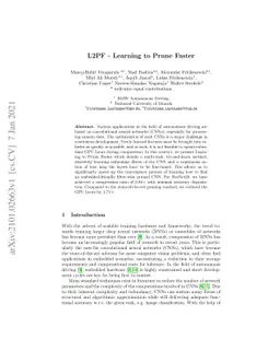 L2PF -- Learning to Prune Faster