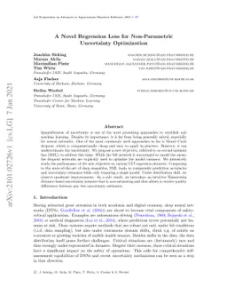 A Novel Regression Loss for Non-Parametric Uncertainty Optimization