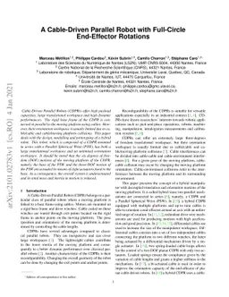 A Cable-Driven Parallel Robot with Full-Circle End-Effector Rotations