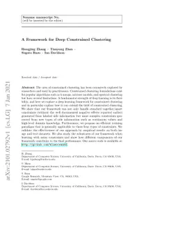 A Framework for Deep Constrained Clustering