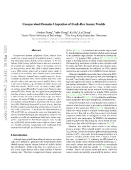 Unsupervised Domain Adaptation of Black-Box Source Models