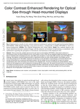 Color Contrast Enhanced Rendering for Optical See-through Head-mounted
  Displays