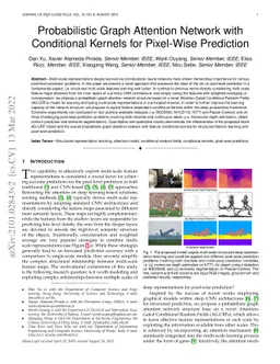 Probabilistic Graph Attention Network with Conditional Kernels for
  Pixel-Wise Prediction