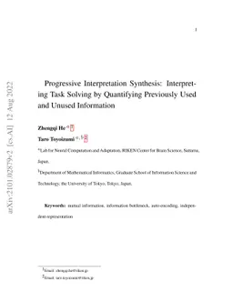 Progressive Interpretation Synthesis: Interpreting Task Solving by
  Quantifying Previously Used and Unused Information