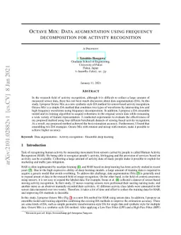 Octave Mix: Data augmentation using frequency decomposition for activity
  recognition