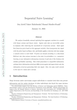 Sequential Naive Learning