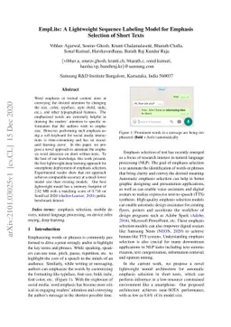 EmpLite: A Lightweight Sequence Labeling Model for Emphasis Selection of
  Short Texts