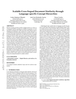 Scalable Cross-lingual Document Similarity through Language-specific
  Concept Hierarchies