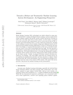 Towards a Robust and Trustworthy Machine Learning System Development: An
  Engineering Perspective