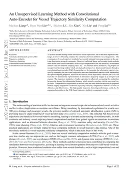 An Unsupervised Learning Method with Convolutional Auto-Encoder for
  Vessel Trajectory Similarity Computation