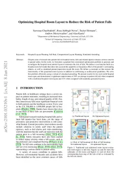 Optimizing Hospital Room Layout to Reduce the Risk of Patient Falls