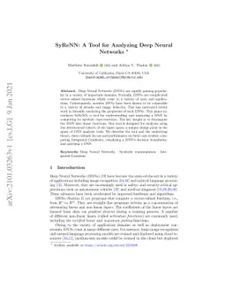 SyReNN: A Tool for Analyzing Deep Neural Networks