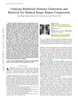 Unifying Relational Sentence Generation and Retrieval for Medical Image
  Report Composition