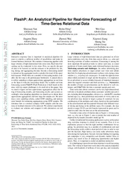 FlashP: An Analytical Pipeline for Real-time Forecasting of Time-Series
  Relational Data