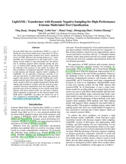 LightXML: Transformer with Dynamic Negative Sampling for
  High-Performance Extreme Multi-label Text Classification