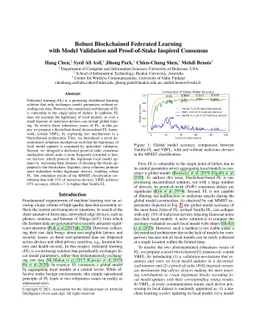Robust Blockchained Federated Learning with Model Validation and
  Proof-of-Stake Inspired Consensus
