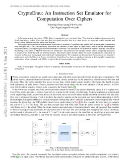CryptoEmu: An Instruction Set Emulator for Computation Over Ciphers