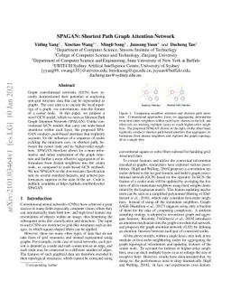 SPAGAN: Shortest Path Graph Attention Network