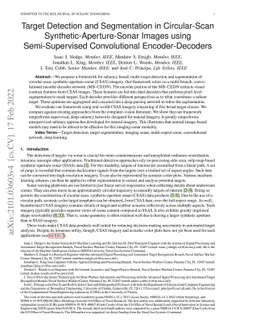 Target Detection and Segmentation in Circular-Scan
  Synthetic-Aperture-Sonar Images using Semi-Supervised Convolutional
  Encoder-Decoders