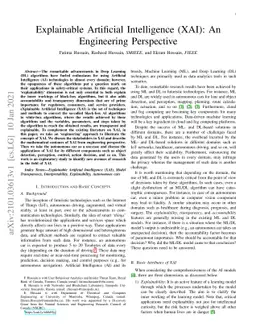 Explainable Artificial Intelligence (XAI): An Engineering Perspective