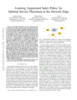 Learning Augmented Index Policy for Optimal Service Placement at the
  Network Edge
